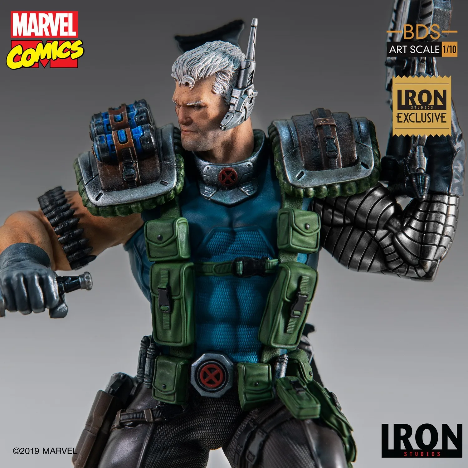 Iron Studios 1/10 Marvel Comics Series Cable Model Statues Brazilian Factory Collecting Desktop Decoration Models Toy Ornaments