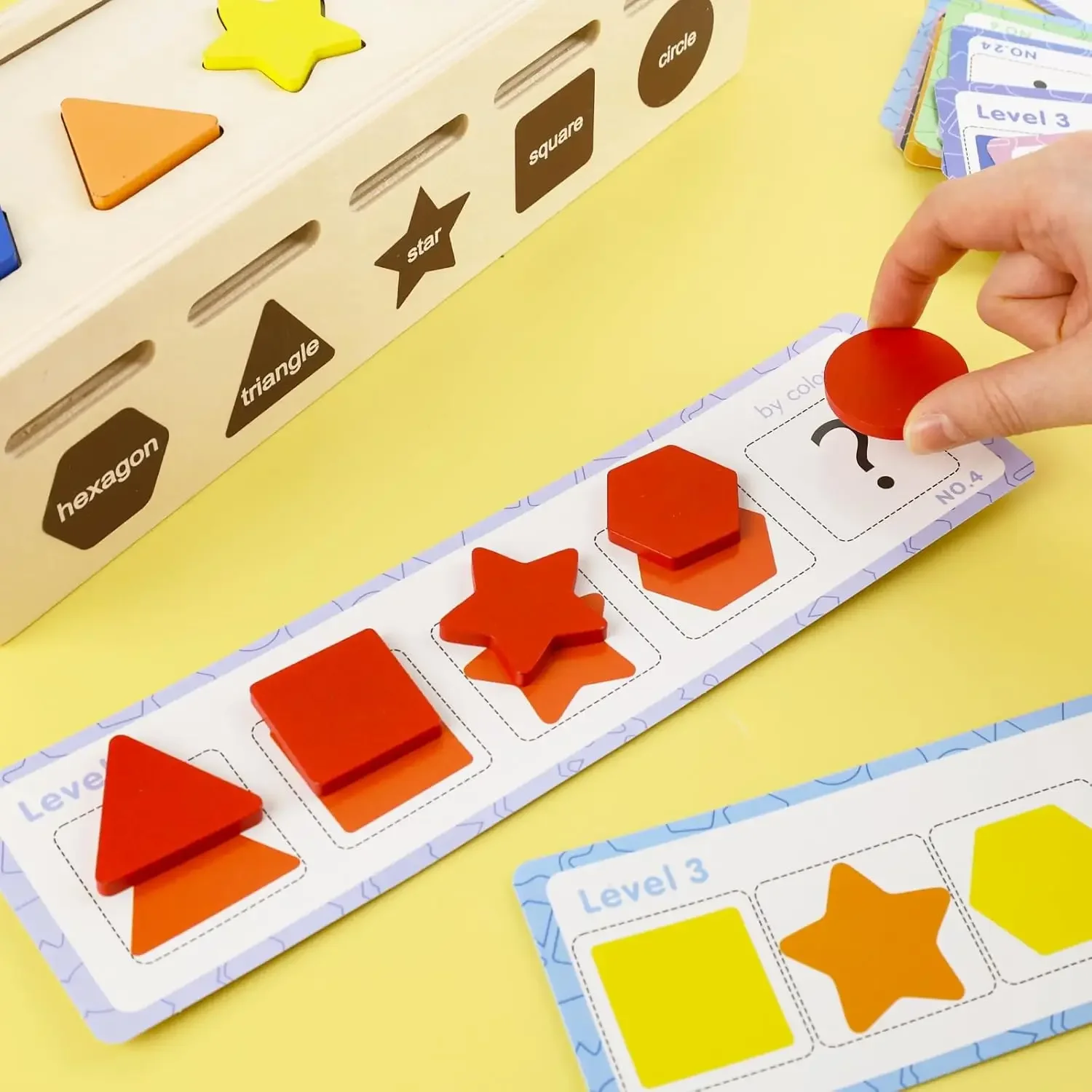 나무 모양 분류 상자 몬테소리 학습 장난감 유아 조기 교육 분류 및 매칭 게임