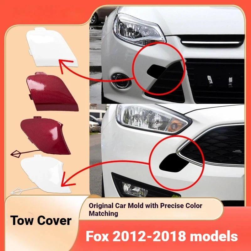 For 12 14 15 18 Fox Trailer Cover Front Bumper Trailer Hook Cover Tow Hook Cover Hatchback