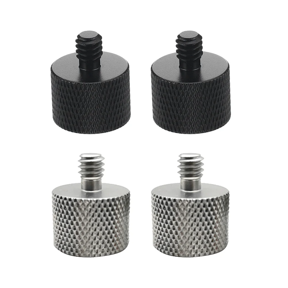 

4 Pcs Microphone Screw Suitable for Camera Accessories Thread Adapter Connect to Stand 5/8" Male 1/4" Female Aluminum Alloy