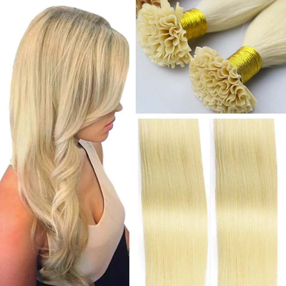 Best Keratin Hair Products Virgin Nail Hair Full Cuticle U Tip Remy Virgin Human Hair Extensions 14-24inch 100g