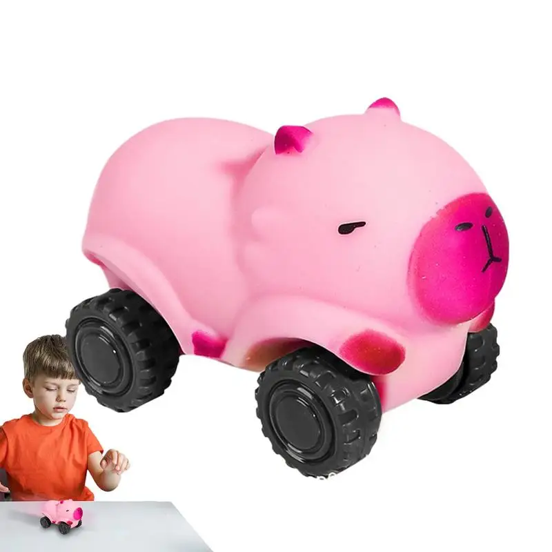 Squeeze Capybara Car Soft Sensory Toys Venting Toy Car Capybara Toy Collectible Figurines Squeeze Toys Tension Relief Fidget