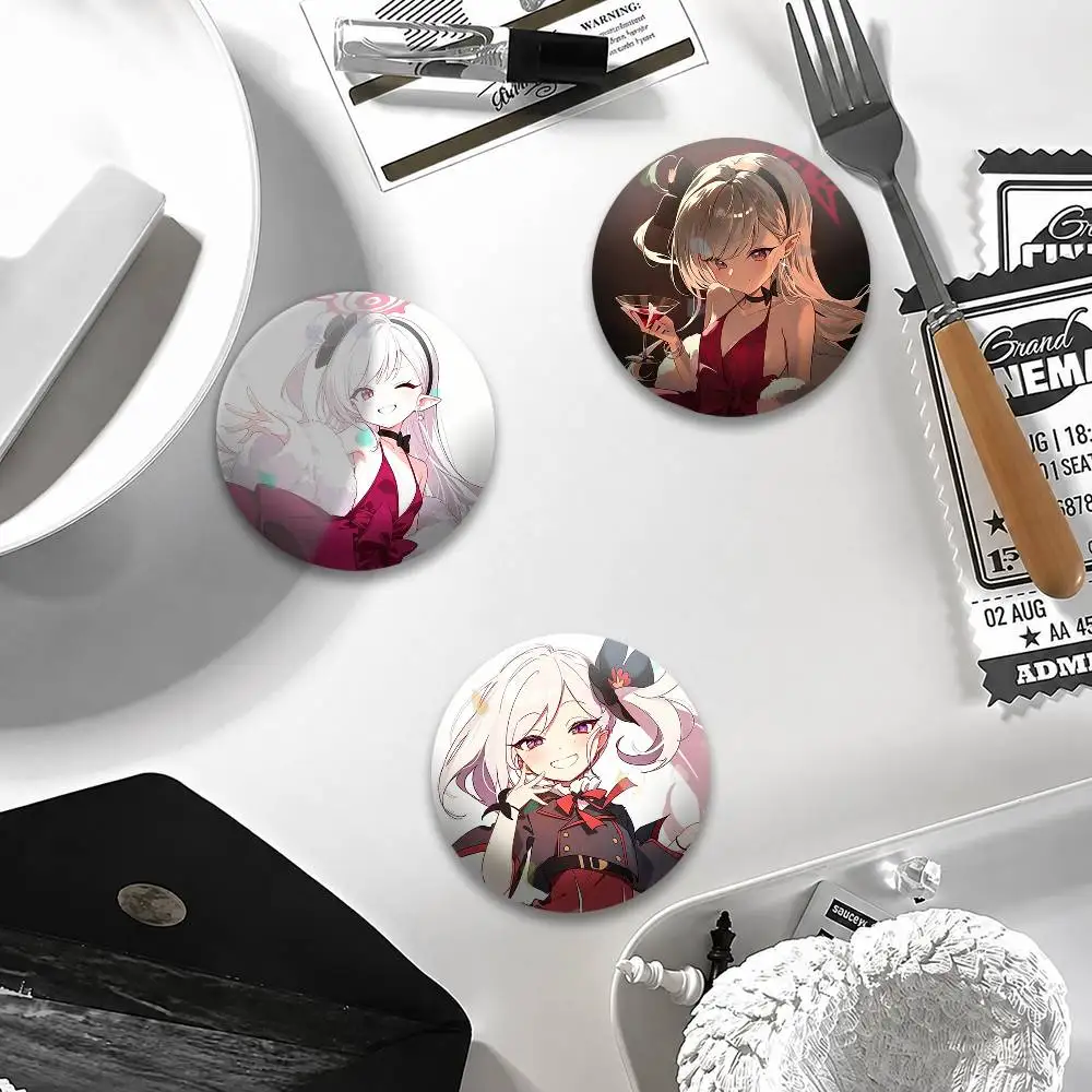 Blue Archive Asagi Mutsuki  Brooches Cartoon Badge Pins Backpack Hat Accessories Friend Gift