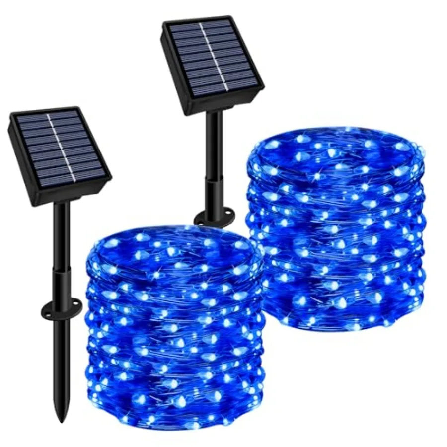 Solar String Lights Outdoor Waterproof Total Feet 00LED 8 Modes Twinkle Lights Solar Fairy Lights for Patio, Garden Yard Party