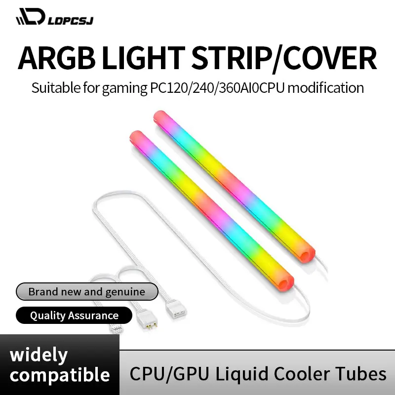 

LDPCSJ Гибкая светодиодная неоновая трубка 5 В ARGB, чехол для игрового ПК 120 240 360, процессор AIO, кулер для воды и жидкости, моддинг