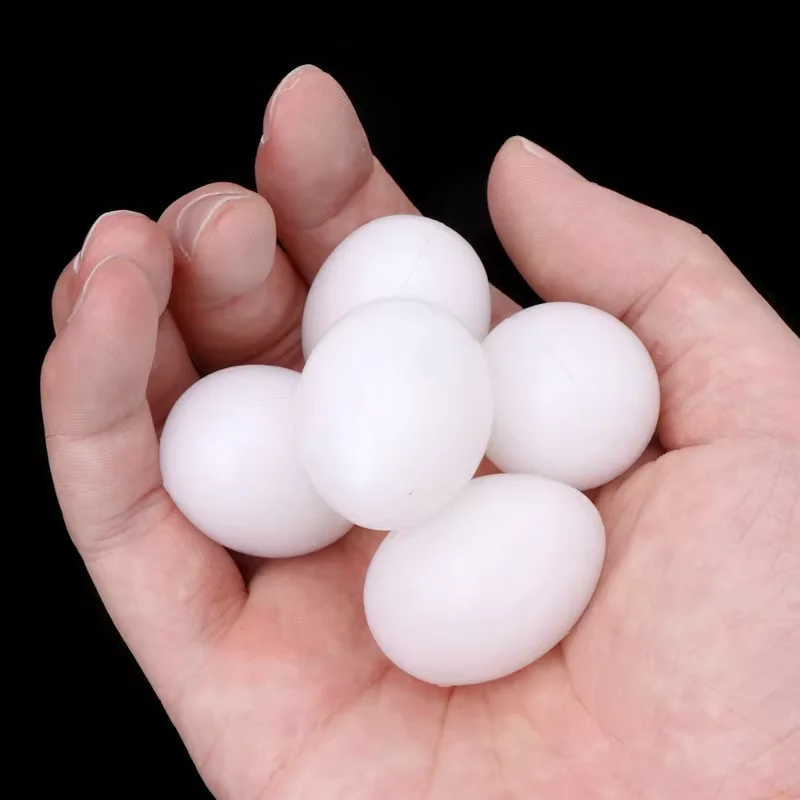 10pcs/lot Pigeon False Eggs Filled White Plastic Simulation For Hatch Breeding Supplies