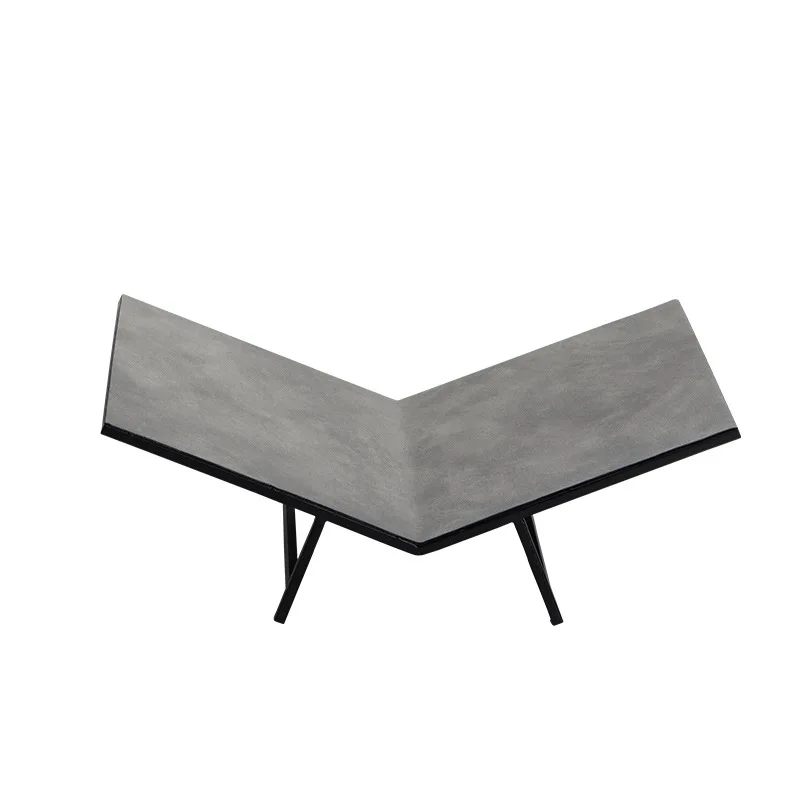 

Modern minimalist soft decoration designer home decoration metal leather bookshelf ornament living room study desktop storage