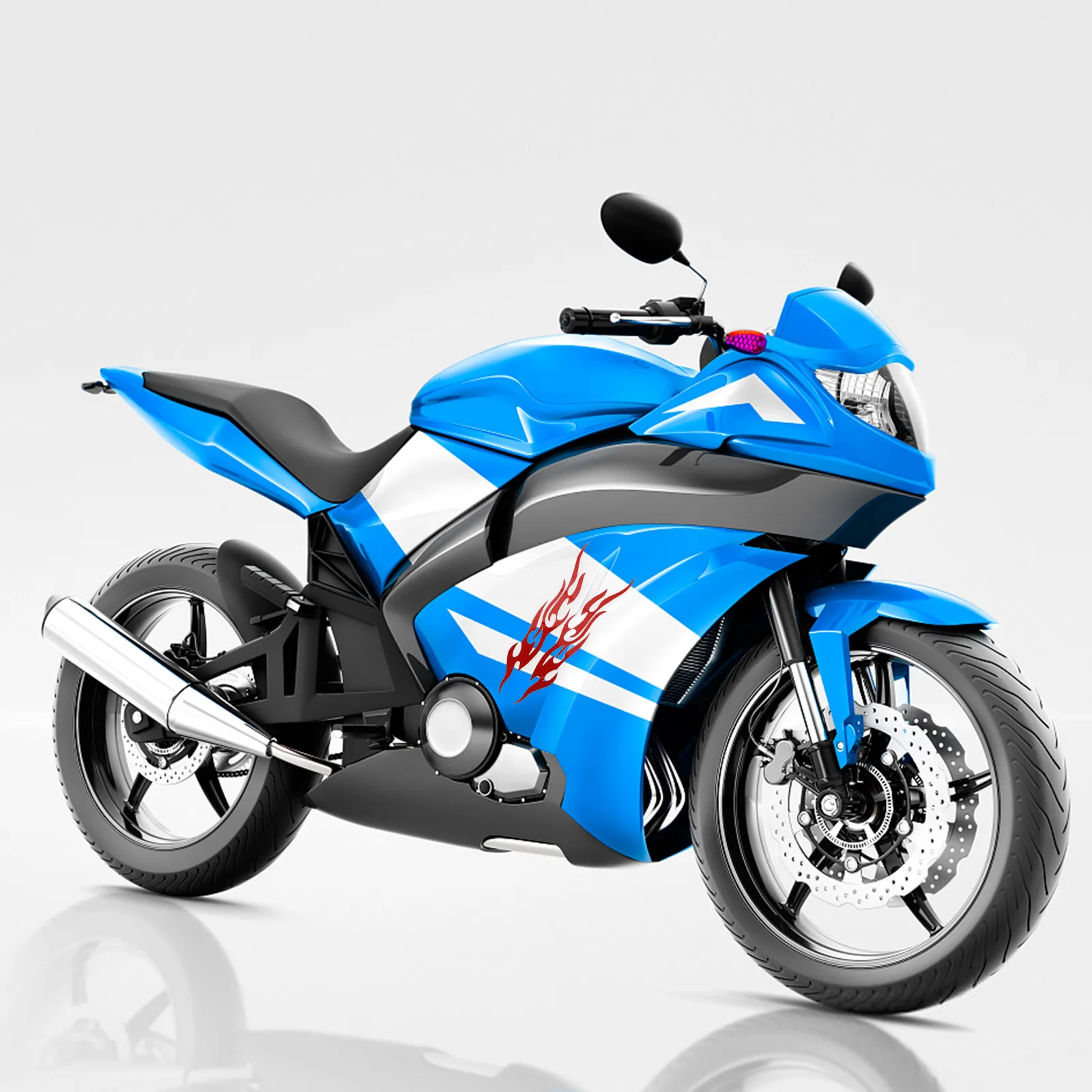 

Flame Sticker for Cars Motorcycles Electric Vehicles Reflective Decals Durable Use Suitable Car Motorcycle Vehicle Decoration