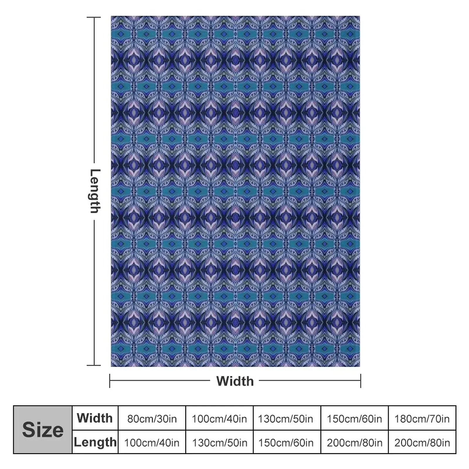 Honoring Nature 1 - Blue Arrangement Throw Blanket Winter beds Soft Plush Plaid Nap Single Blankets