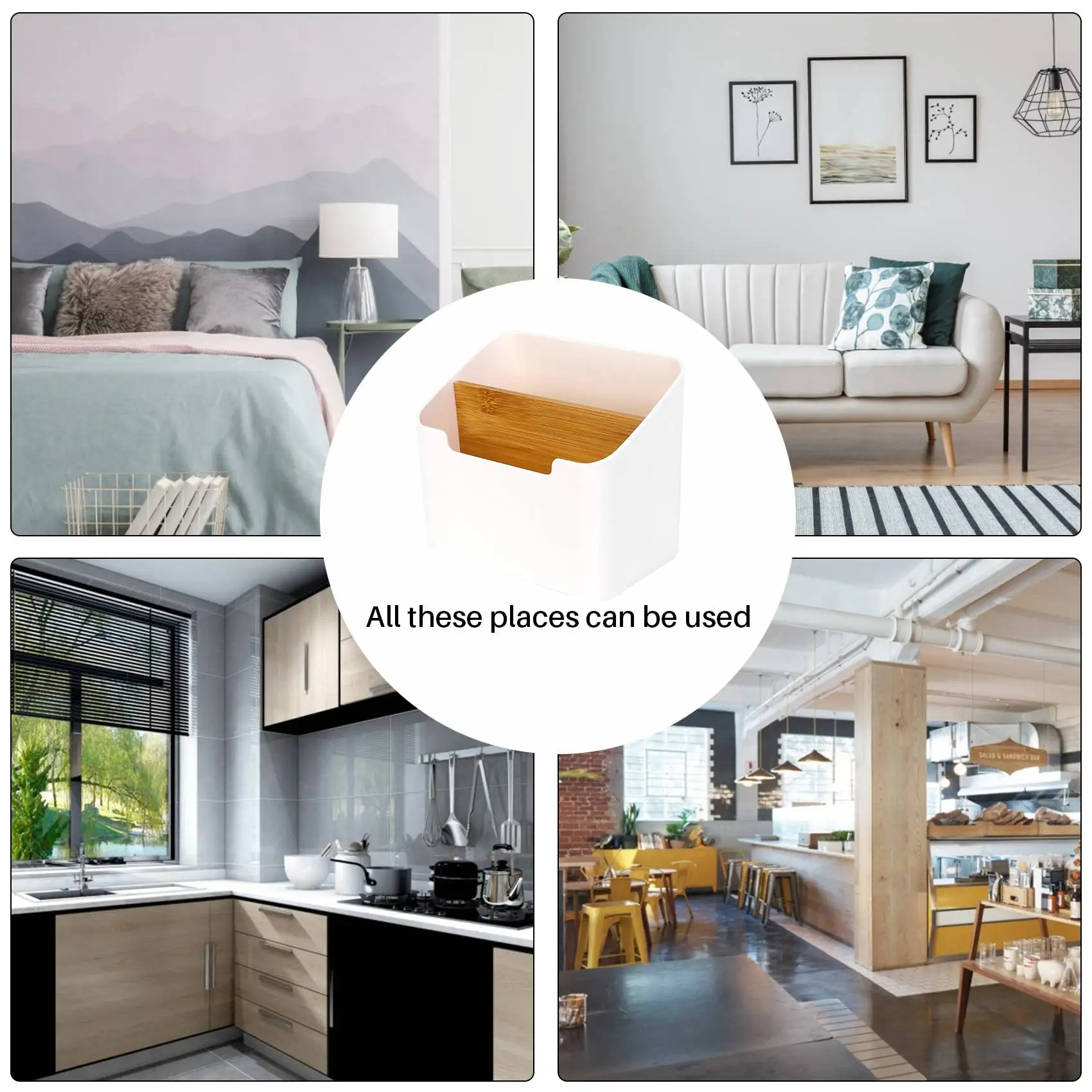 Remote Control Holder Desk Storage Organizer Box Container For Desk, Office Supplies, Home-Y41A