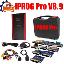 2023 Iprog Pro Full V89 with 7/11 Adapters Support Eeprom IMMO/KM/Radio /Airbag Reset Dashboard IPROG+ ECU Key Programmer Tool