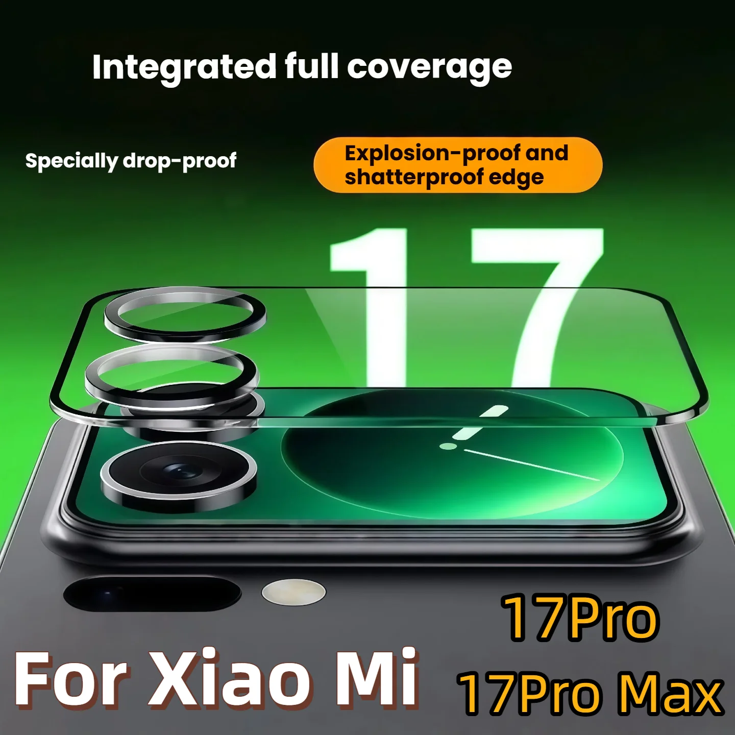 Tempered Glass Rear Screen Protector Lens Film for Xiaomi 17Pro 17Promax Fits Small-Screen Devices