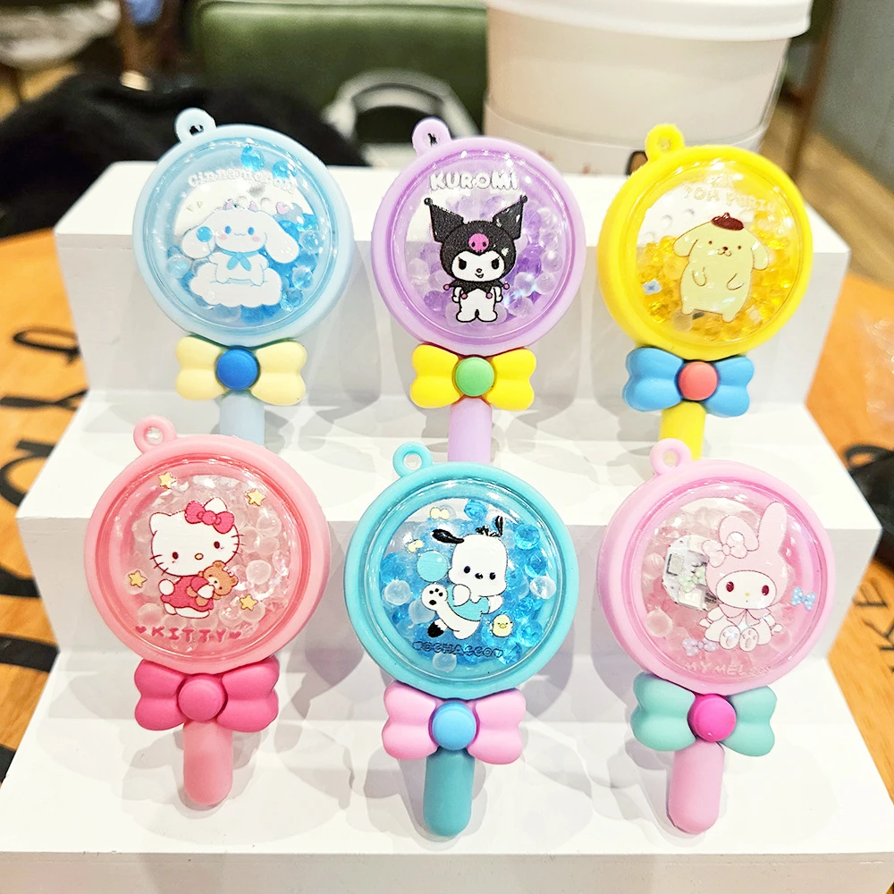 Sanrio Fragrance Beads Luminous Shaker Doll Hello Kitty Kuromi Keychain Backpack Clothes Pendant Couple Gifts Cute Girly Heart