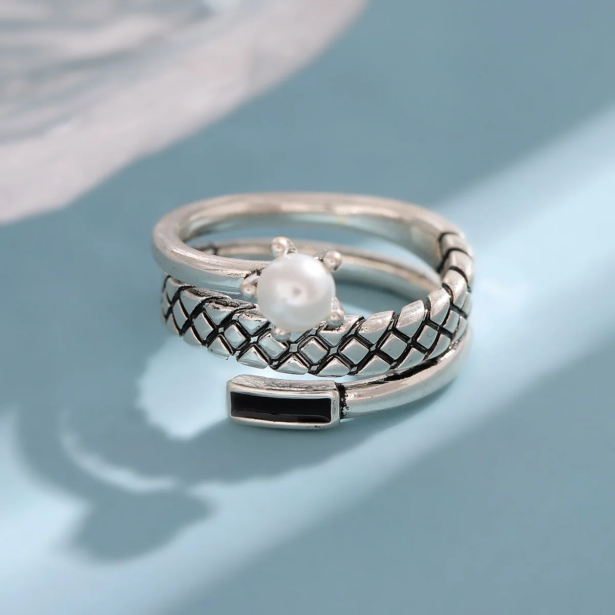 Women's 925 Sterling Silver Retro Snake Pattern Ring