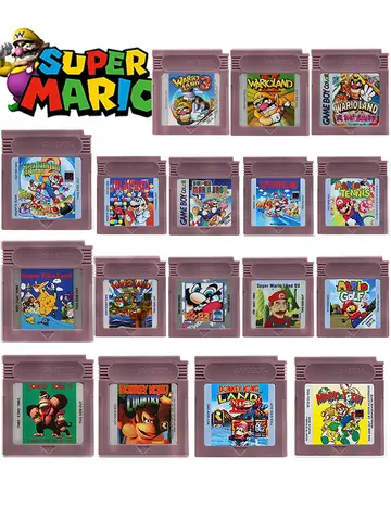 Mario Series GBC 16 Bit Game Video Game Cartridge Console Card Wario Land Donkey Kong Wario Land 2 Yoshi for GBC