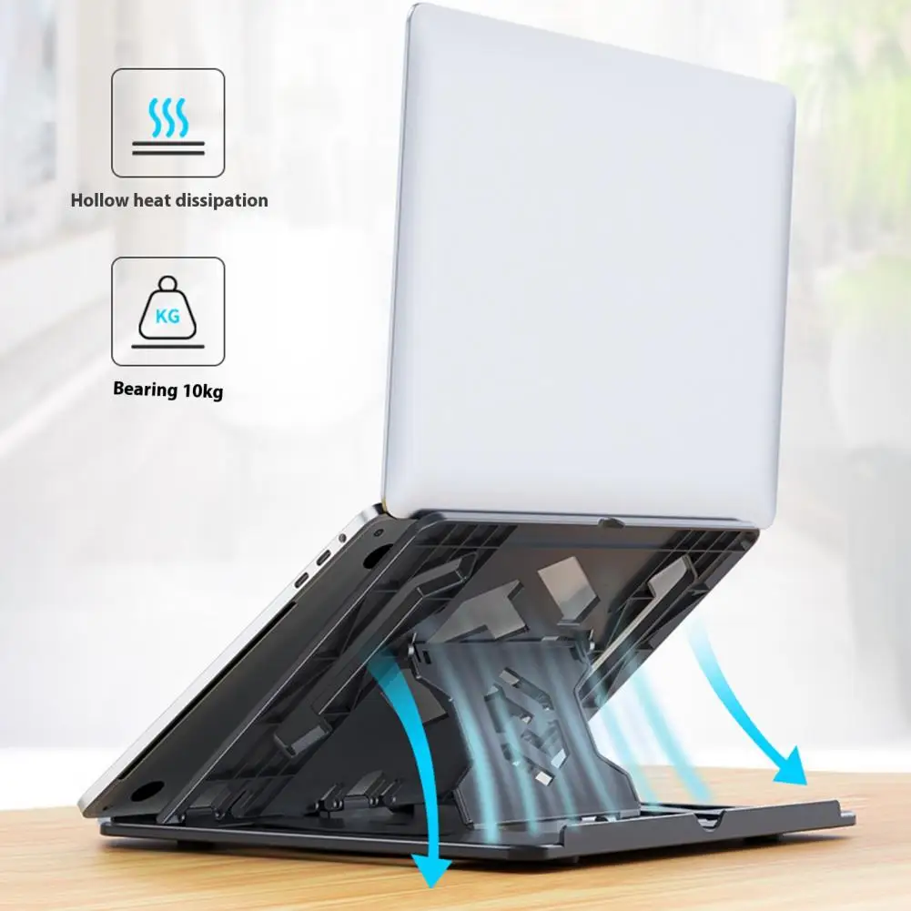 حامل كمبيوتر محمول قابل للتعديل بارتفاع حامل كمبيوتر لوحي حامل كمبيوتر محمول قابل للتعديل مع حامل هاتف لثبات عالية وحامل قوي