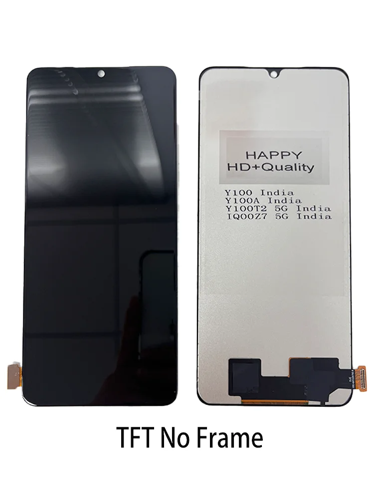 TFT / Oled 6.38 Inch Black For Vivo Y100A Vivo Y100 V2239 LCD Display Touch Screen Digitizer Assembly Replace / With Frame