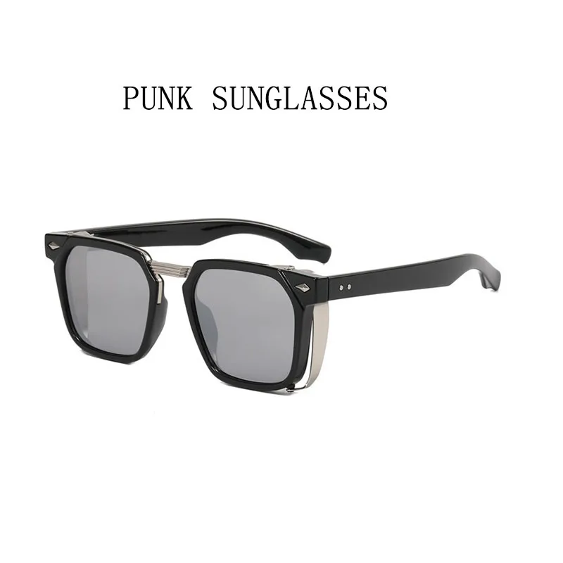 Steampunk Zonnebril Voor Mannen Vintage Vierkante Punk Zonnebril Vrouwen Trendy Retro Luxe Mode Bril Gafas De Sol Hombre Vasos