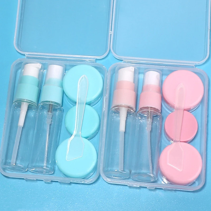 6pcs Split Bottle Set Cosmetics Lotion Shampoo Bath Gel Toothpaste Suit Travel Portable Waterproof Seal Travel Supplies