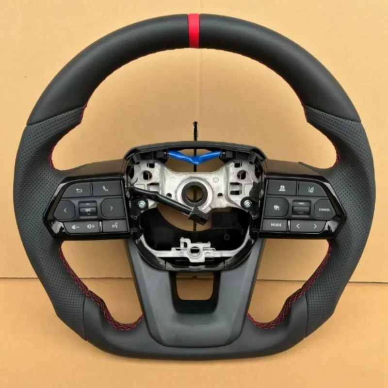 Leather Steering Wheel For Toyota Crown Land Cruiser 200 300 Hilux Fortuner Camry Land FJ Cruiser Gr Corolla Hiace Supra Mk5 view 2