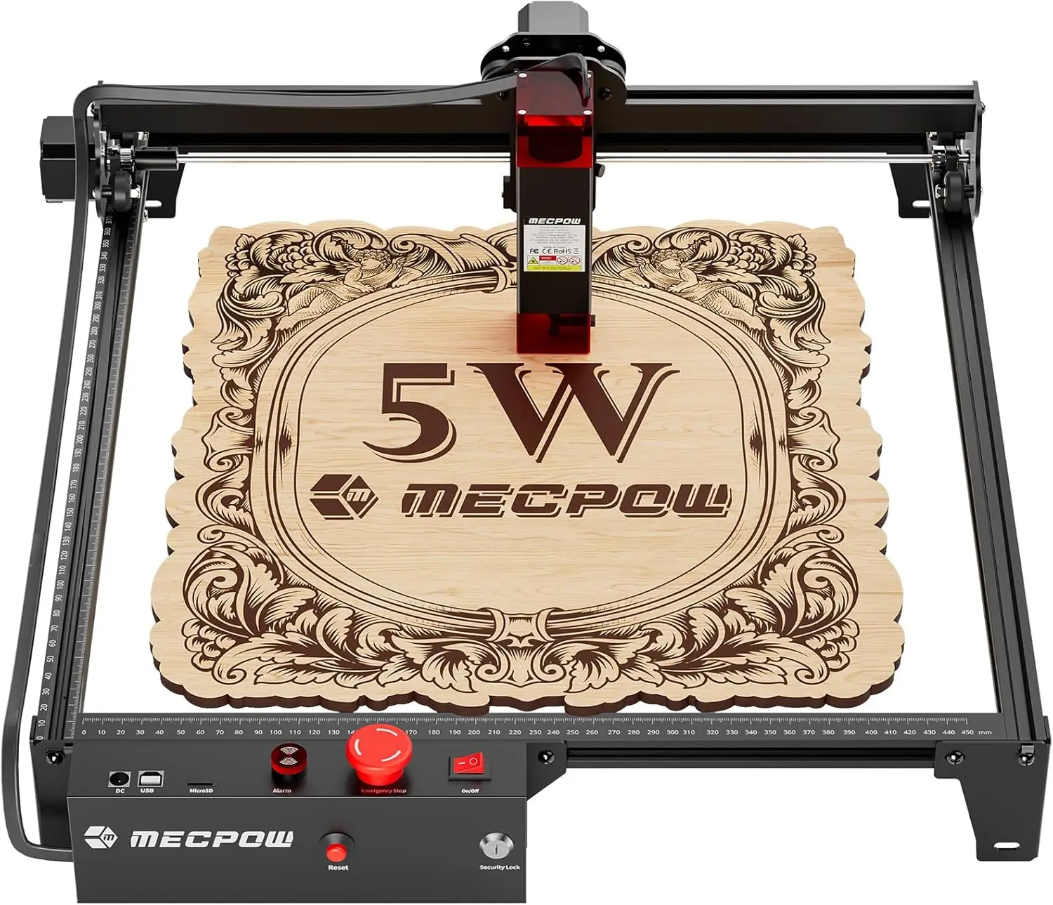 Mecpow X3 Laser Engraver, 5W(5000mW output) Laser Cutter, 60W Engraving Cutting Machine,  Engraver for Wood and Metal