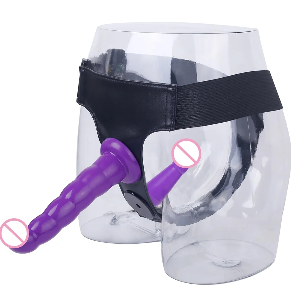 Couples Harness Strap-on with 2 Dildos for Anal G-spot Clitoris Stimulation Prostate Massager Adult Sex Toy for Lesbian Women