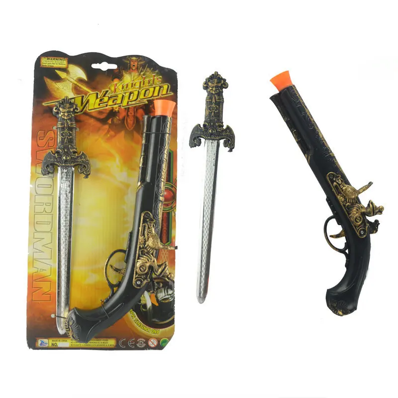 

Children's Halloween Props Pirate Role-playing Toys Children's Plastic Toys Weapon Equipment Props Pirate Guns Toy Sword Sets