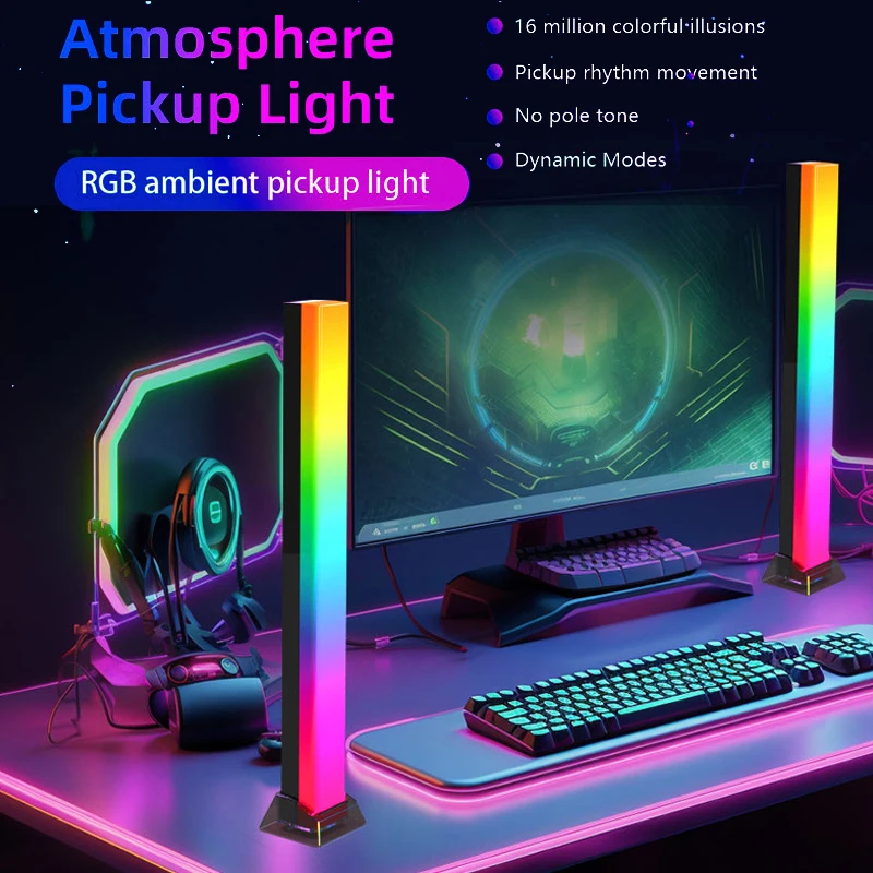 RGBIC الذكية ضوء بار LED لمبة مكتب للرياضات الإلكترونية التصميم الحديث مع RGB الإضاءة APP التحكم مزامنة الموسيقى الديناميكية لغرفة الألعاب