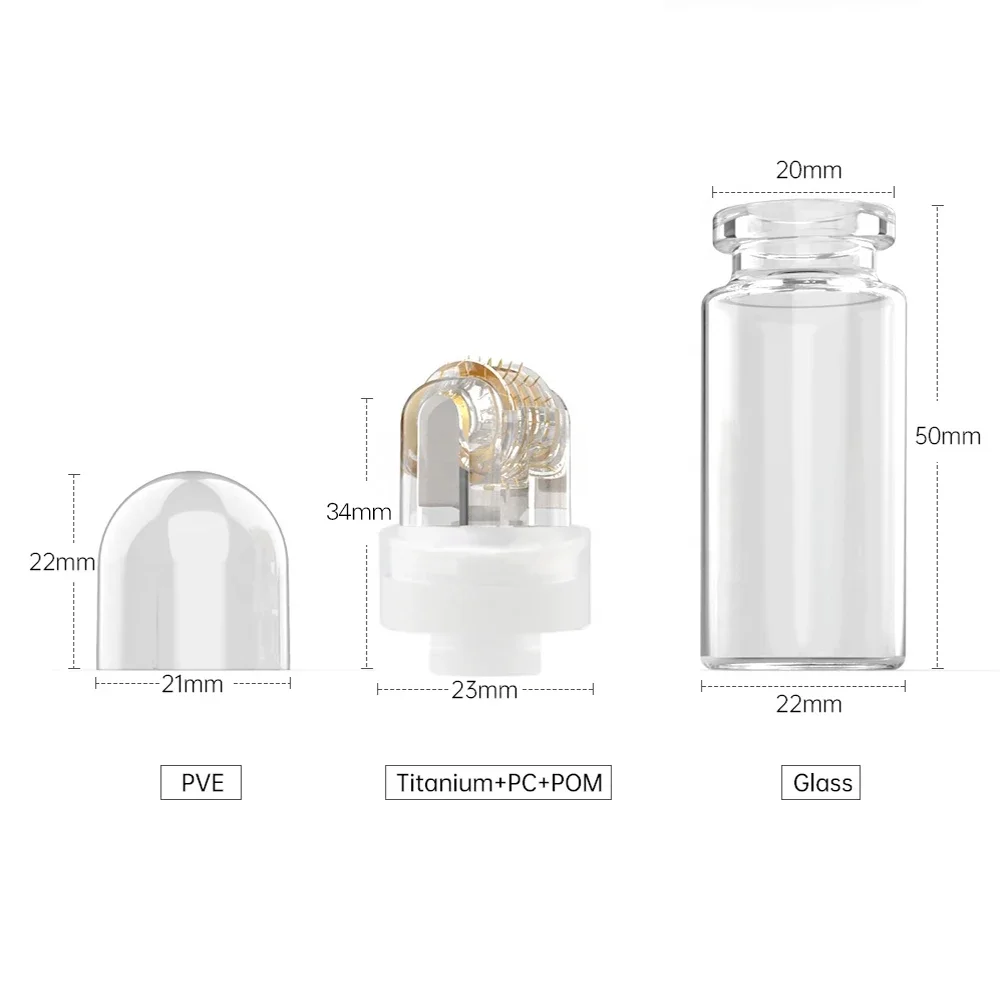 1 قطعة 64 إبرة مجهرية مع 10 مللي زجاجة الجمال إصلاح الجلد أداة ميكرونيدلينغ #2