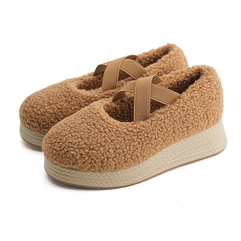 Pelz frauen Stiefel Keile Mode Kleid Schuhe Designer Warme Winter Stiefel 2025, Neue Gemütliche Sport Kurze Plüsch Botas Mujer de Zapatos