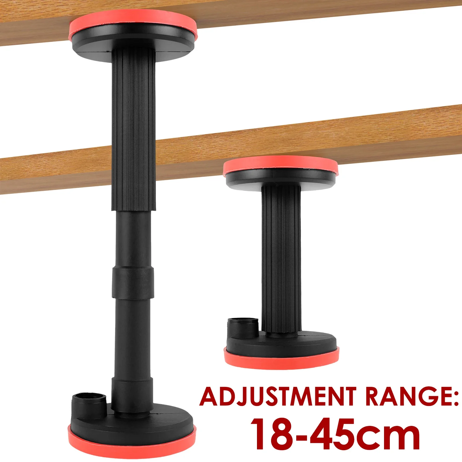 

2Pcs Telescopic Support Rod Cabinet Jacks Wall Support Pole Woodwork Tool Labor-Saving Hand Lifting Jack for Installing Cabinets