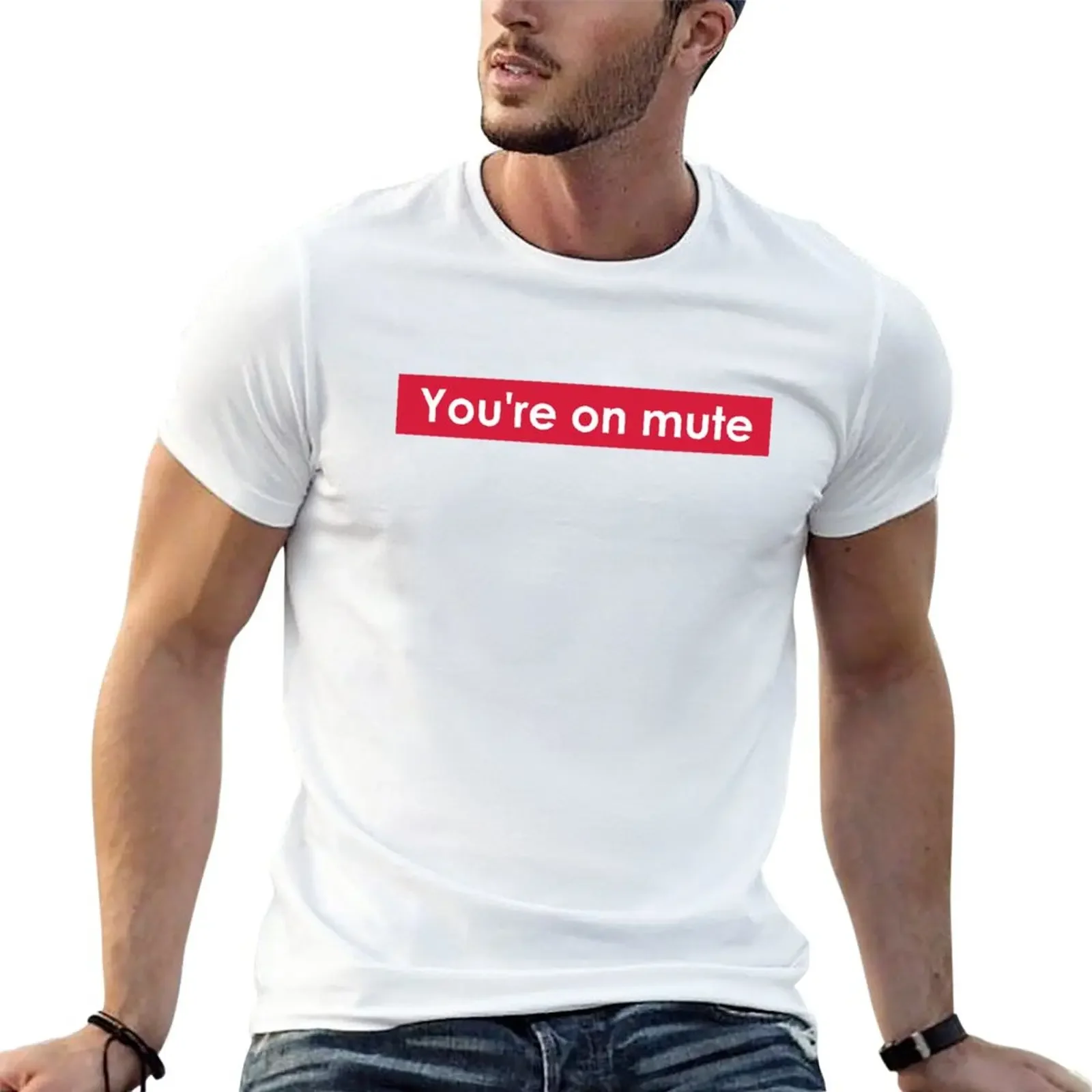 

You Re On Mute T-Shirt anime clothes summer top Men's cotton t-shirt