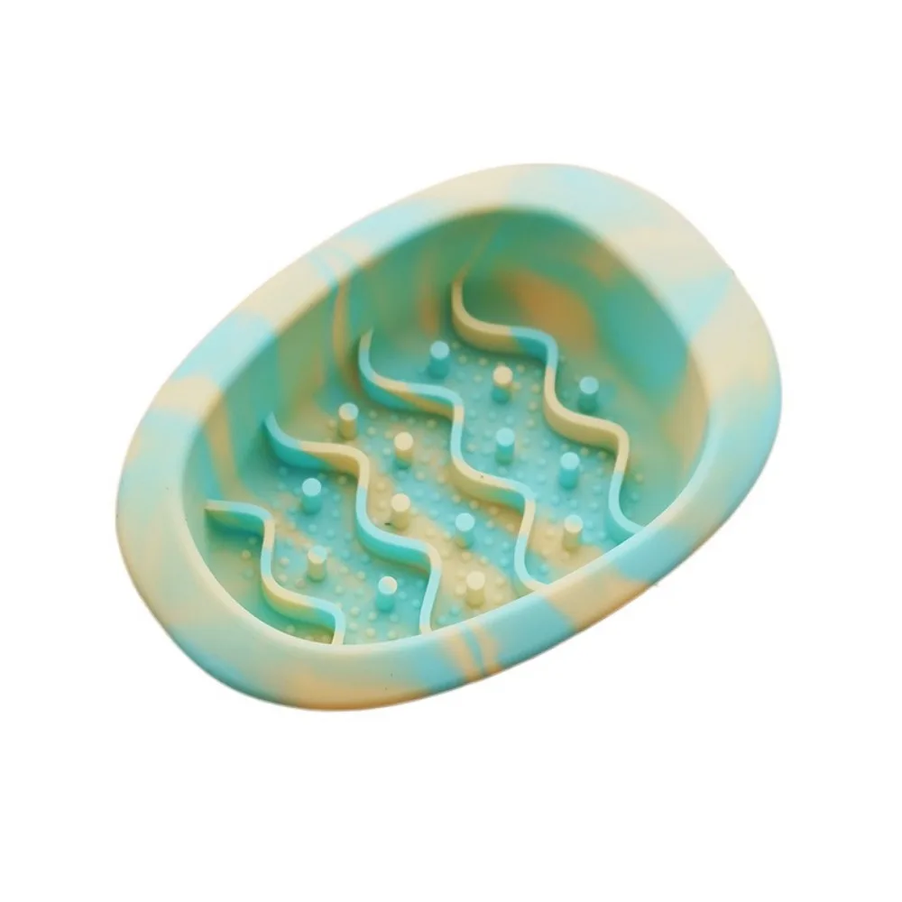 Silicone Pet Slow Food Bowl Help Healthy Non-slip Pet Licking Pad Anti Chok Multiple Colors Pet Bowl for Dogs and Cats