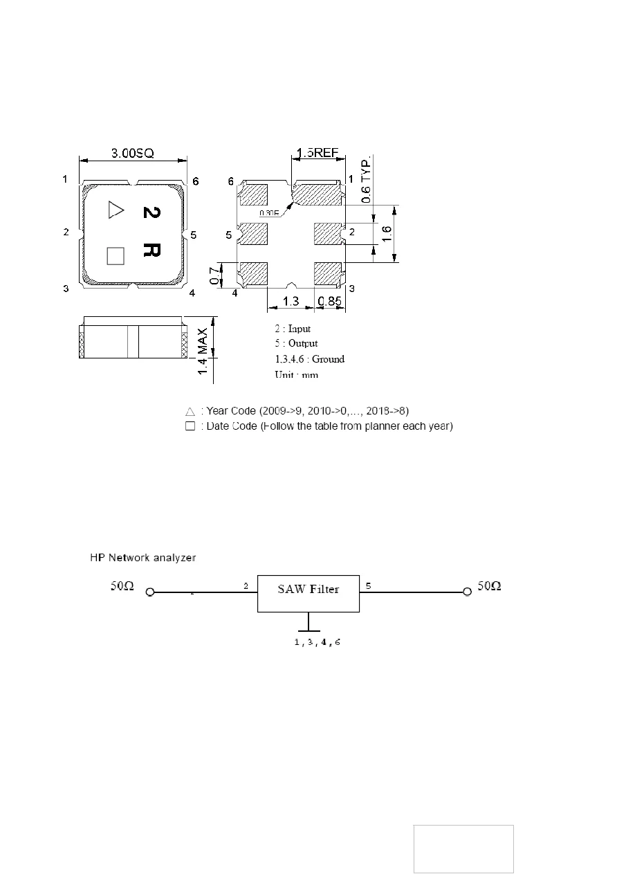 (10PCS) TA1755A 코드 2R 새로운 정품 1955 MHz 패키지 SMD SAW 필터 재고 있음