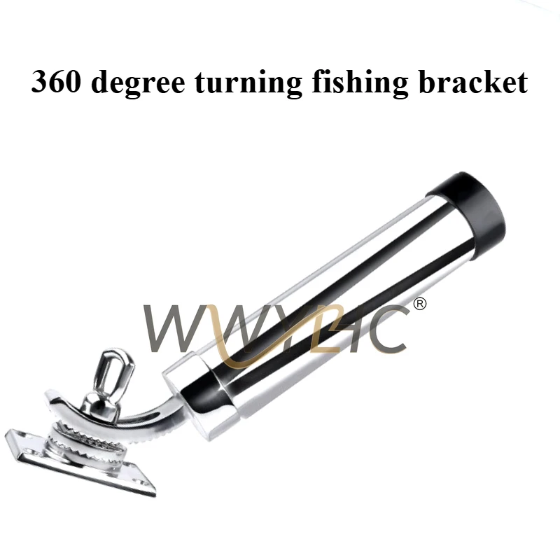 

Suitable for 316 Stainless Steel Fishing Rod Holder 360 Degree Steering Fishing Bracket Yacht Ship Battery