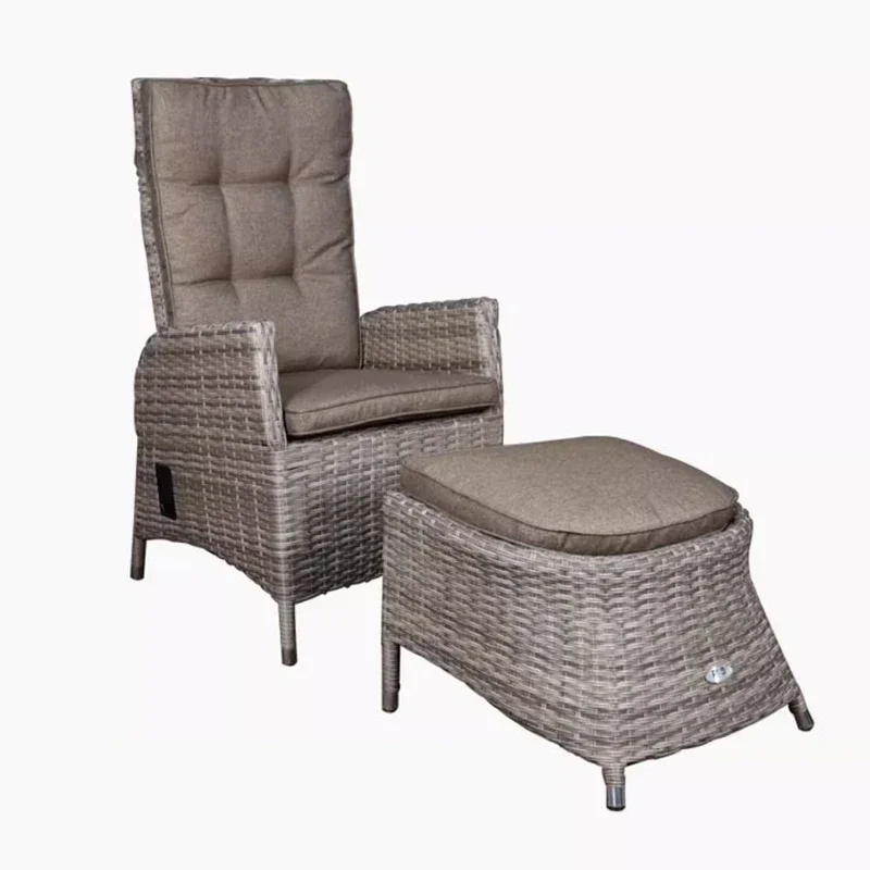 Outdoor courtyard rattan sofa multifunctional balcony recliner