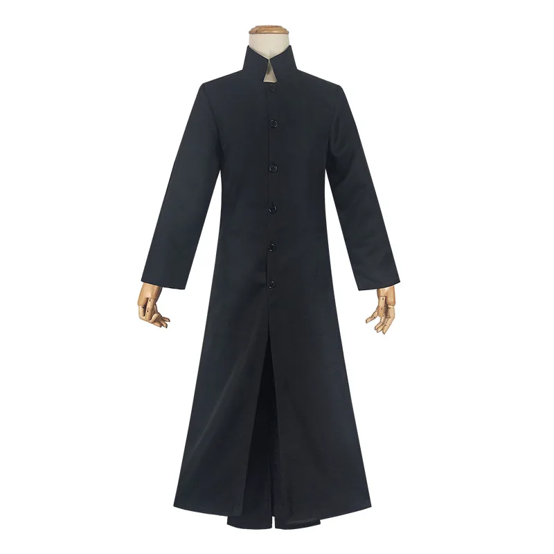 Matrix Cosplay Customised Black Cosplay Costume Neo Trench Coat Halloween Party Costumes For Women Men Cos Play Prop Accessories