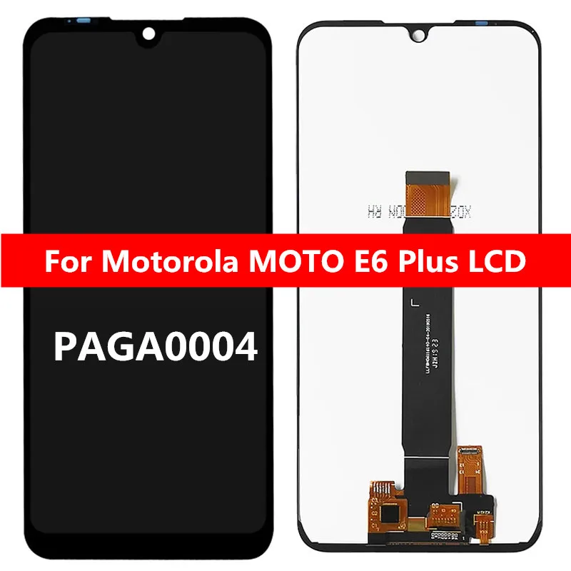 6.1  inch For Motorola Moto E6 Plus LCD Display Touch Screen Sensor Digiziter Assembly Replace For Moto E6Plus LCD Withframe