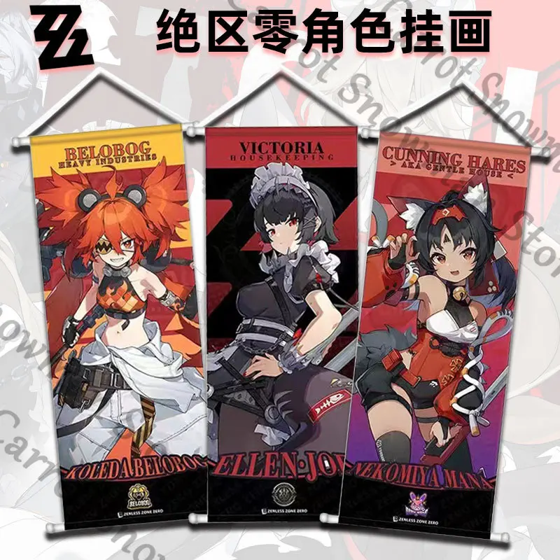 

Zenless Zone Zero Ellen Joe Von Lycaon Anby Demara Anime Adorn Hanging Poster Wall Cloth Valance Dossal Tapestry Cospaly Cartoon