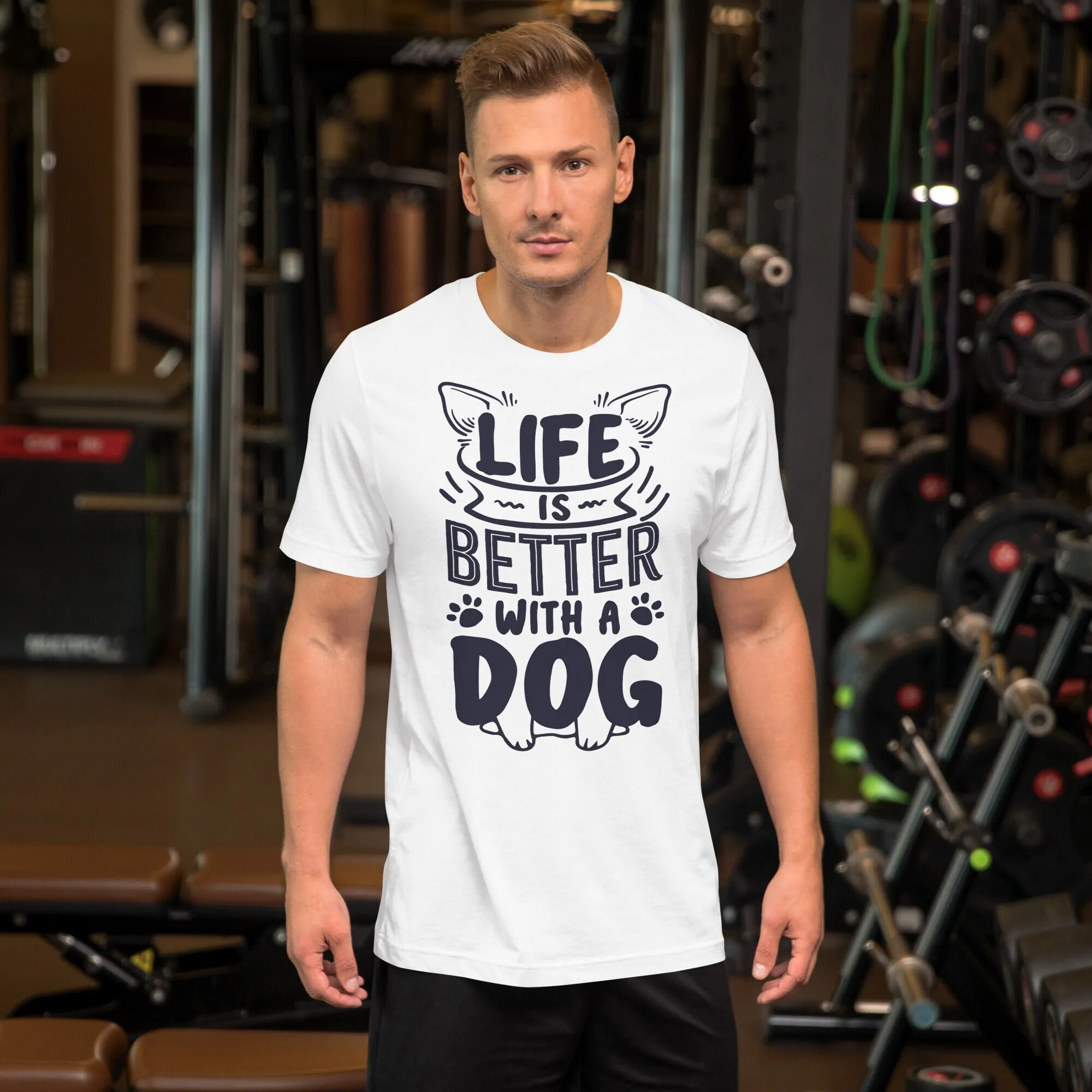 Life Is Better With Dog Sweat T Shirt Dad For Father