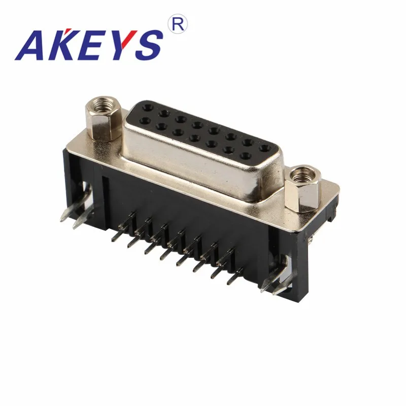 10 peças vga db15 pino núcleo preto fileira dupla fêmea latte db macho inserção lateral para usb am vga interface de áudio e vídeo