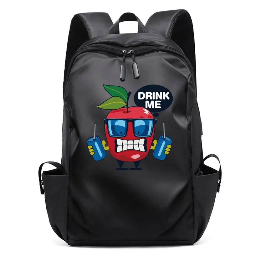 

Laptop Backpack Large Capacity Travelling Women Men's Waterproof Laptop Backpack Cartoon Anime Apple Pattern Printed Rucksack