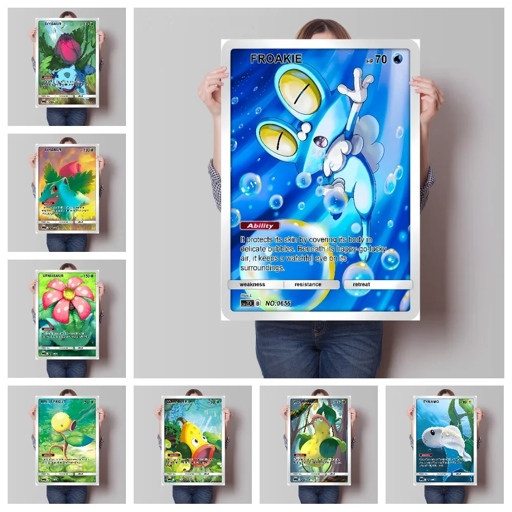 

Japan Pokemon Surrounding Anime Canvas Painting Poster and Print Watercolor Wall Art Picture Bedroom Home Decor Children's Gifts