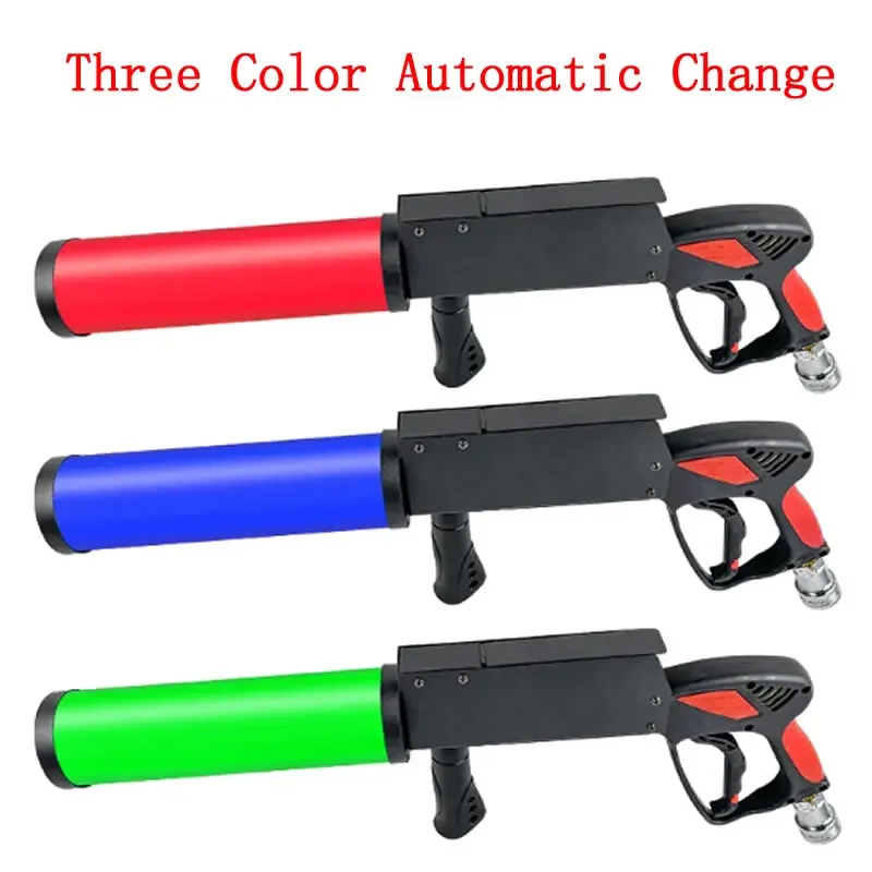2 قطعة يده CO2 الدخان بندقية RGB الملونة LED ثاني أكسيد الكربون الغاز العمود بندقية المرحلة جو المعدات ل ملهى ليلي بار DJ ديسكو #2