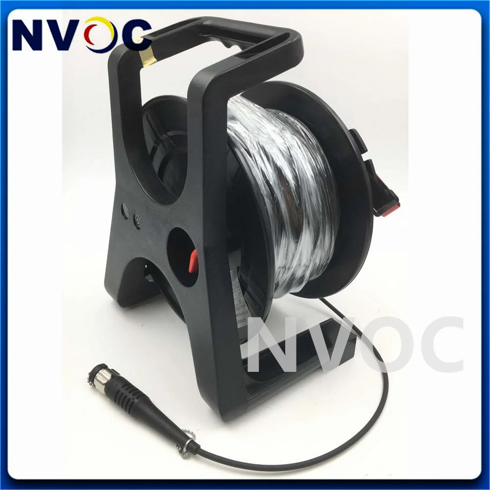 2F SM 4.0mm 500M ODC-M Male-ODC-M Male G657A1 TPU Armored Field Tactical Fiber Cable With PCD380 Reel