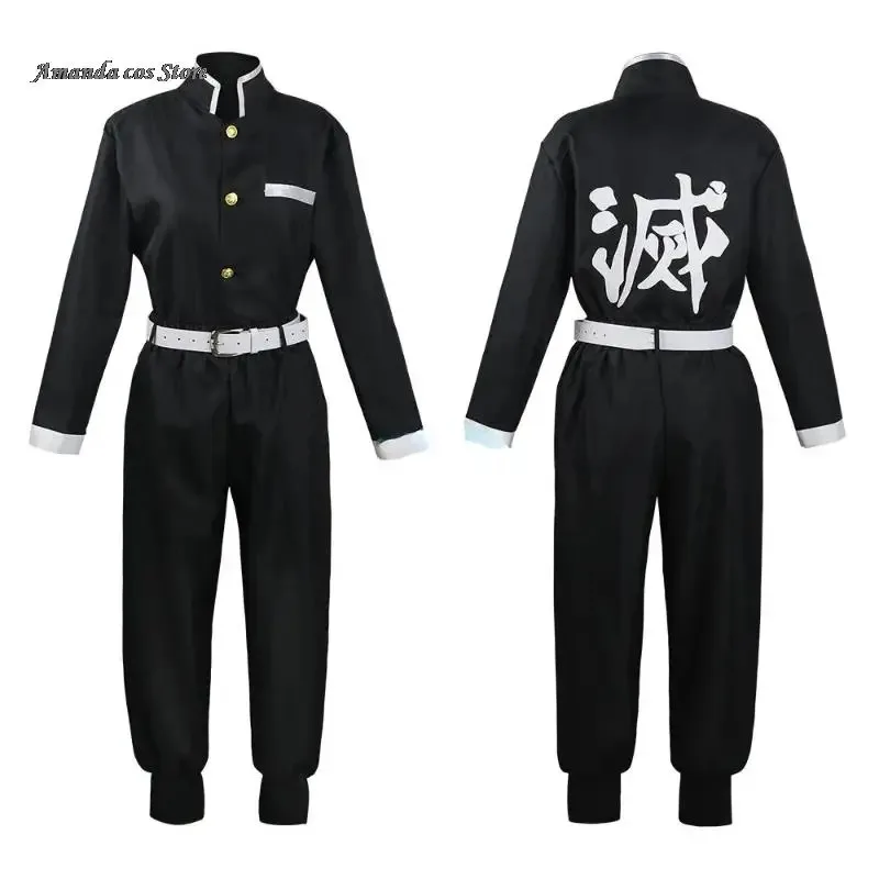 애니메이션 Kimetsu No Yaiba Iguro Obanai 기모노 유니폼 애니메이션 가발 코스프레 의상 할로윈 파티