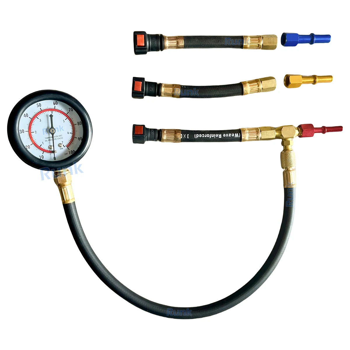 0-100PSI Fuel Pressure Tester Kit 5