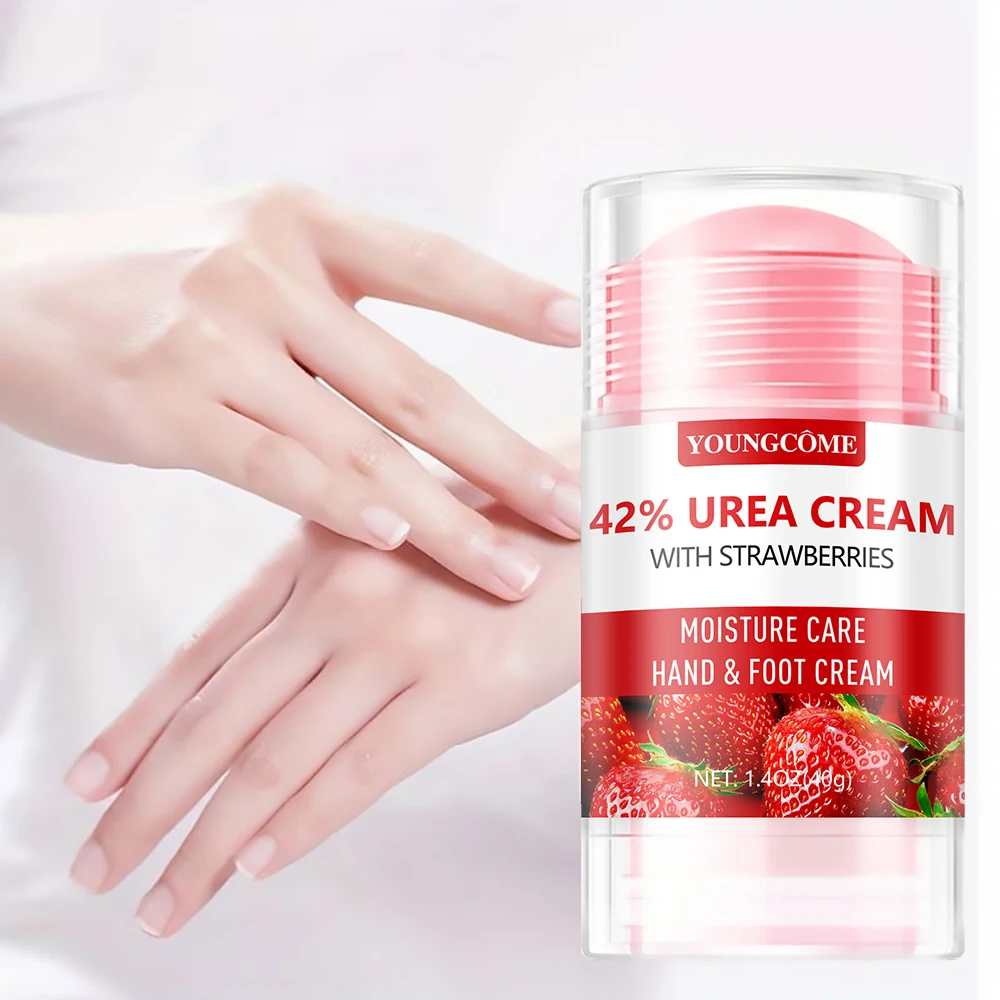 Urea Cream Strawberry Hand Feet Cream Prevent Dryness Cracking of Hands and Feet Deeply Hydrates Exfoliates Soothing Skin Care