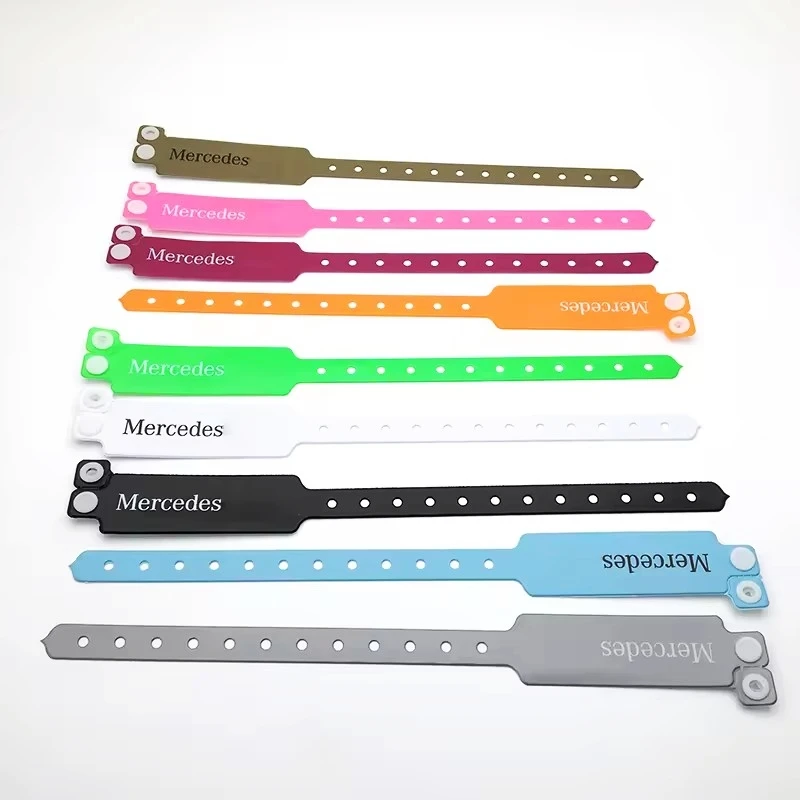 100pcs Solid NEW Colors 3/4 Inch Vinyl Wristband ID Wristbands for Events Parties