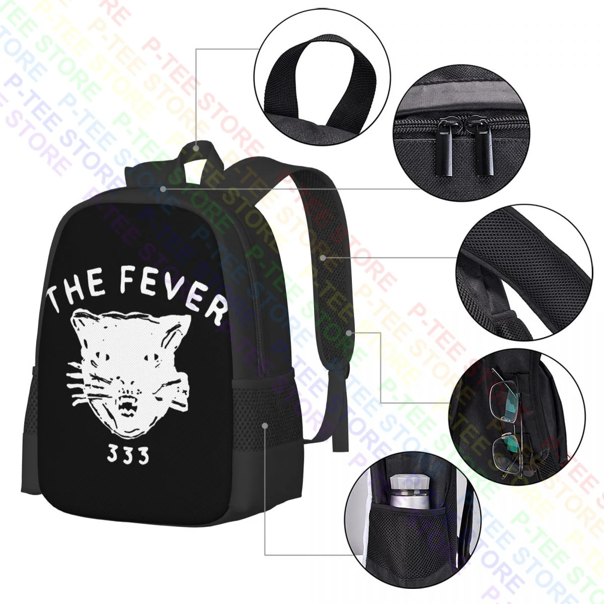 Кружка с надписью The Fever 333 Fever Cat Band LogoBackpack, вместительная Складная школьная сумка